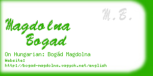 magdolna bogad business card